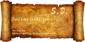 Sallay Diána névjegykártya